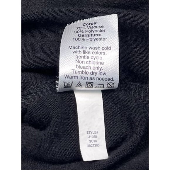 J.CREW Womens SMALL Black Lagenlook Knit TANK TOP Keyhole Relaxed Boho J1050 EUC - Picture 7 of 7